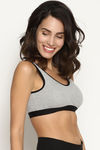 Brag Teens Double Layered Wirefree Bra - Grey — thumbnail 2