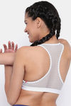 Brag Teens Medium Impact Sports Bra With Removable Padding - White — thumbnail 4
