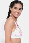Brag Teens Medium Impact Sports Bra With Removable Padding - White — thumbnail 3