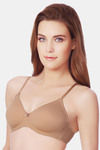 Amante Padded Non Wired Full Coverage T-Shirt Bra - Sandalwood — thumbnail 3