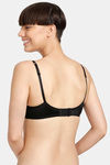 Amante Satin Edge Padded Wired 3/4th Coverage T-Shirt Bra - Black — thumbnail 3