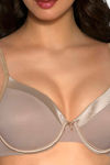 Amante Satin Edge Lightly Padded Underwired Bra - Grey — thumbnail 3