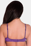 Amante Satin Edge Padded Wired 3/4th Coverage T-Shirt Bra - Violet — thumbnail 2