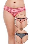 Zivame Ultra Soft Some Lace Some Print Bikini Brief (Pack of 3)- Multicolor — thumbnail 8