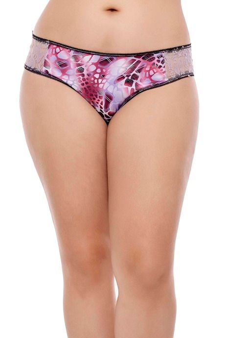 

Zivame Ultra Soft Print On Front Bikini Brief Pack of 3 Assorted, Blues