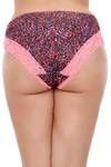Zivame Ultra Soft Print On Lace Bikini Brief (Pack of 3)- Multicolor — thumbnail 7