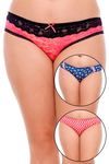 Zivame Ultra Soft Lace With Perky Print Bikini Brief (Pack of 3)- Multicolor — thumbnail 8