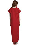 Rosaline Pure Cotton Comfort Full Length Nighty​- Sangria Red — thumbnail 4