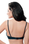 Amante Evening Rose Padded Underwired Bra - Blue Black — thumbnail 2