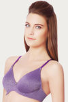 Amante Double Layered Non Padded Underwired Bra- Purple — thumbnail 2