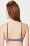 Amante Double Layered Non Padded Underwired Bra- Purple — thumbnail 3