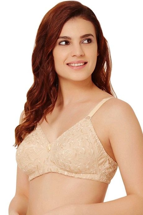Rosaline Everyday Double Layered Non Wired Full Coverage Bra - Skin — image 2