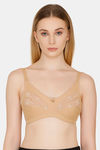 Bwitch Non Padded Wirefree Full Coverage Low Back Lace Bra - Nude — thumbnail 1
