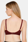 Bwitch Non Padded Wirefree Full Coverage Low Back Lace Bra - Plum — thumbnail 2