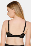 Bwitch Non Padded Wirefree Cotton Lined Lace Super Support Bra - Black — thumbnail 2