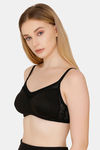 Bwitch Non Padded Wirefree Cotton Lined Lace Super Support Bra - Black — thumbnail 3