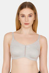 Bwitch Non Padded Wirefree Cotton Lined Lace Super Support Bra - Grey — thumbnail 1