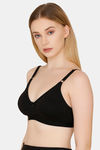 Bwitch Non Padded Wirefree Cotton Lined T-Shirt Bra - Black — thumbnail 3