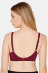 Bwitch Double Layered Wirefree Medium Coverage Bra - Wine — thumbnail 2