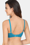 BITZ Double Layered Non Wired Full Coverage Minimiser Bra - Ocean Depth — thumbnail 2