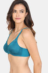 BITZ Double Layered Non Wired Full Coverage Minimiser Bra - Ocean Depth — thumbnail 3