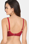 BITZ Double Layered Non Wired Full Coverage Minimiser Bra - Rumba Red — thumbnail 2