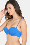 BITZ Padded Wired Demi Coverage Strapless Bra - Princess Blue — thumbnail 3