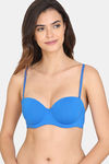 BITZ Padded Wired Demi Coverage Strapless Bra - Princess Blue — thumbnail 4