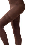 Zivame Colored Ribbed 40 Denier Opaque Pantyhose - Coffee - Freebie — thumbnail 3