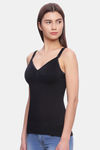 Zivame Nylon Spandex Maternity Camisole - Black — thumbnail 2