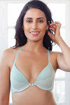 Zivame Padded Wired Low Coverage Pretty Back Bra-Green — thumbnail 2