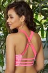 Zivame Lightweight Athletic Back Strap Seamless Bralette- Neon Pink Melange — thumbnail 1