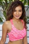Zivame Lightweight Athletic Back Strap Seamless Bralette- Neon Pink Melange — thumbnail 3