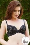 Zivame Metallic All That Lace Gentle Pushup Bra- Black — thumbnail 1