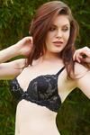 Zivame Metallic All That Lace Gentle Pushup Bra- Black — thumbnail 2