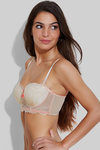 Zivame All That Lace Longline Strapless Bra- Beige — thumbnail 2