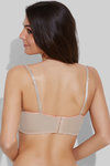 Zivame All That Lace Longline Strapless Bra- Beige — thumbnail 3