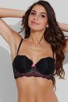 Zivame All That Lace Longline Strapless Bra- Black — thumbnail 3