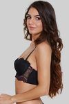 Zivame All That Lace Longline Strapless Bra- Black — thumbnail 4