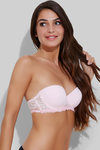 Zivame Wings of Lace Strapless T-shirt Bra- Pink — thumbnail 3
