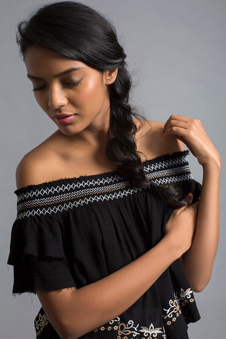 Zivame Off Shoulder Casual Top- Black — image 5