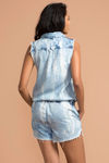 Zivame Washed Blue Sleeveless Romper — thumbnail 2