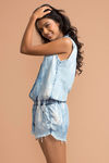 Zivame Washed Blue Sleeveless Romper — thumbnail 3