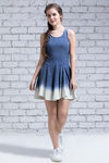 Zivame Faux Denim Braided Racer Back Dress- Navy — thumbnail 3
