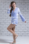 ZivameKnee Length Nautical Romper - Blue — thumbnail 2