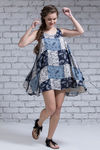 Zivame Bandana Print Asymmetrical Dress- Blue — thumbnail 1