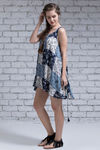 Zivame Bandana Print Asymmetrical Dress- Blue — thumbnail 2
