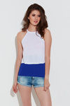 Zivame Cotton Stretchable Miracle Tube- Blue — thumbnail 1