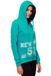 Zivame Varsity Hooded Jacket- Persian Green — thumbnail 5