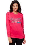 Zivame Varsity Raglan Sleeve Sweatshirt- Amaranth Pink — thumbnail 2